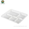 Natural Eco Friendly Pulp Biodegradable 5 Compartment Trays